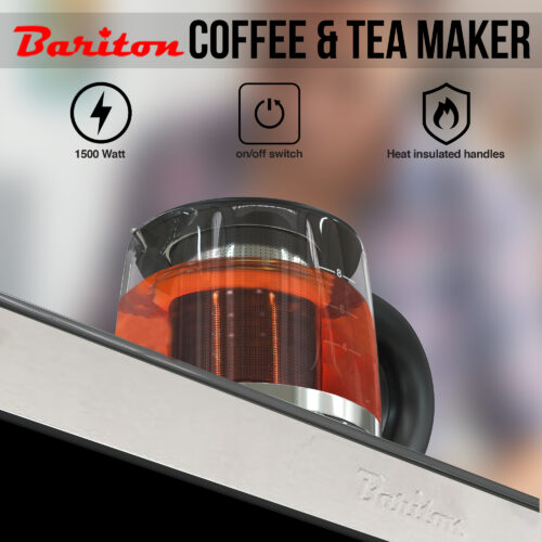 Bariton Electric tea maker 1.7 L 3 in 1 Coffee & Tea maker