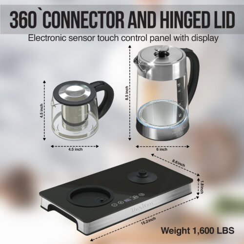 electric tea kettle with temperature control and Tea Pot - Hot Tea and Coffee Maker
